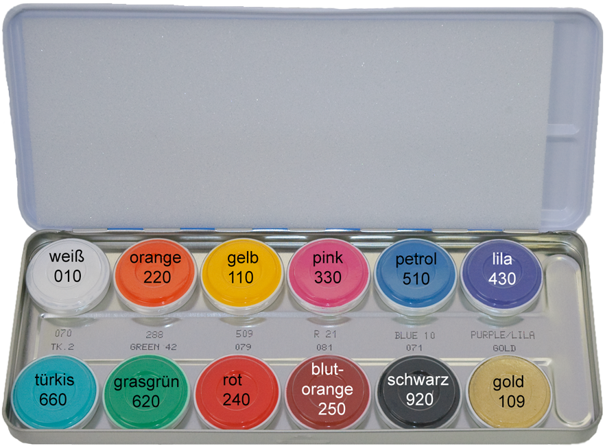 KRYOLAN Aquacolor Schminkpalette Sortierung FP 12 Farben