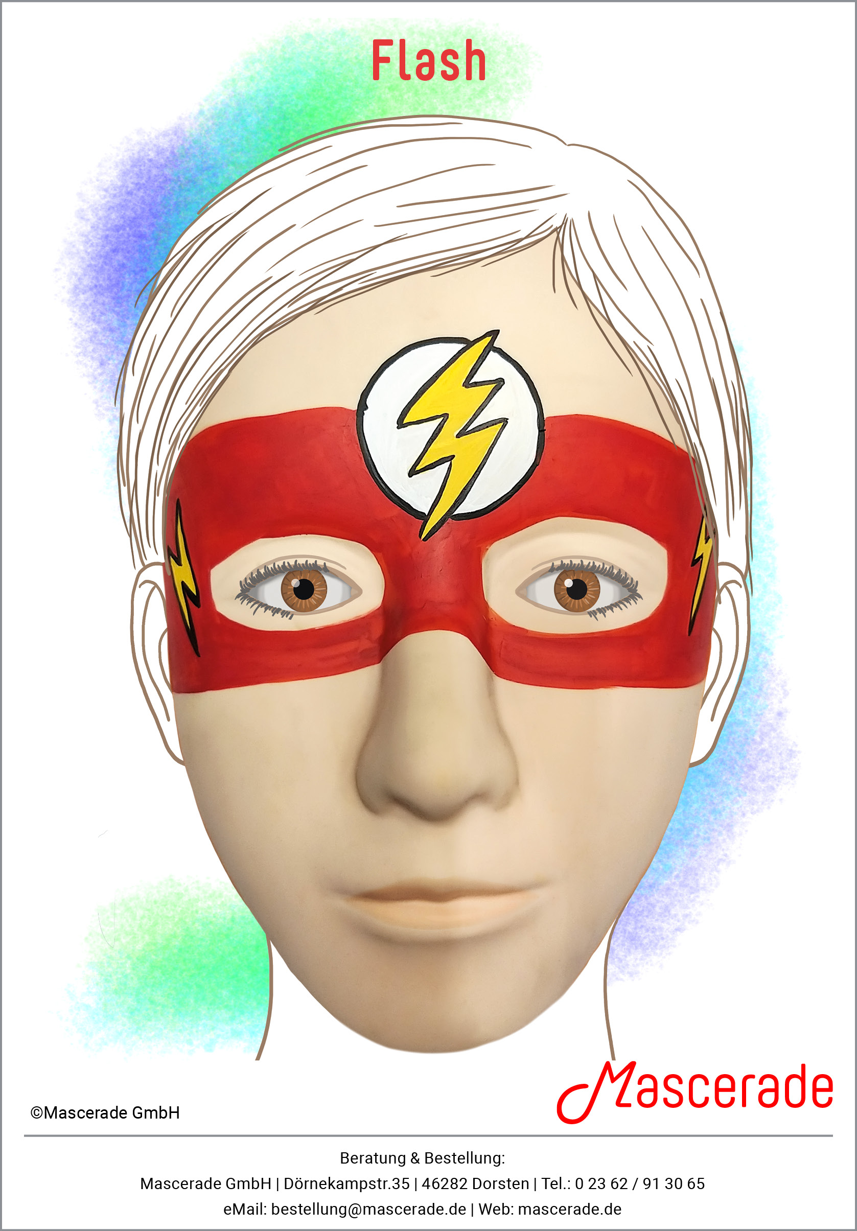 Flash-Maske_Mascerade-Schminkmotiv Flash-Maske_Mascerade-Schminkmotiv