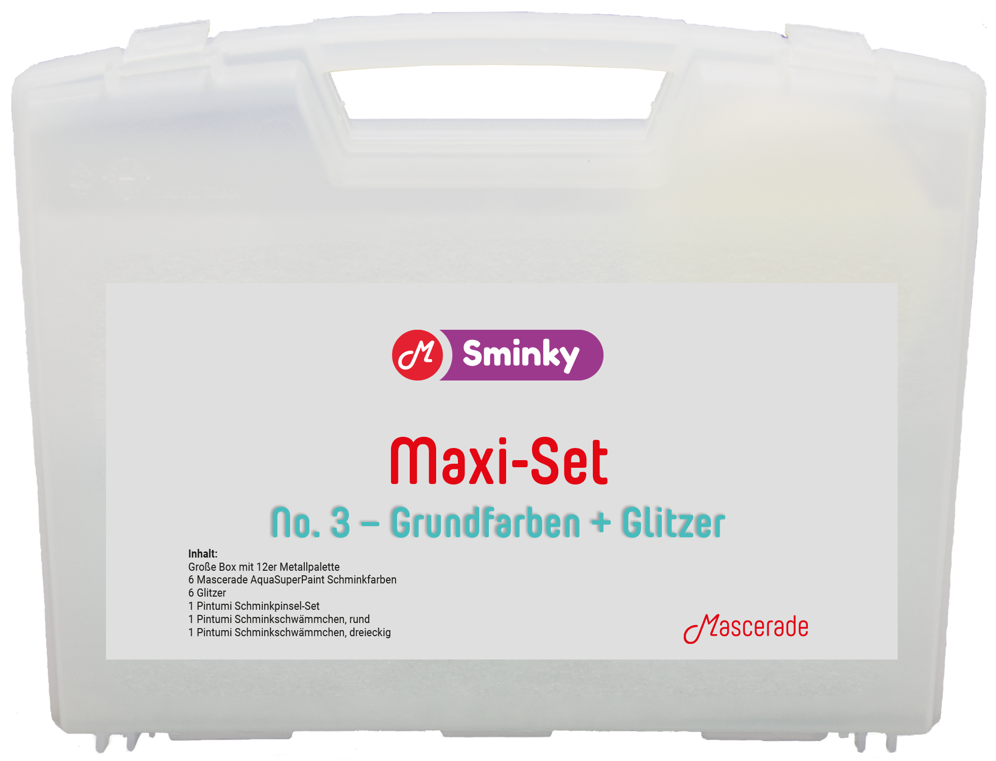 Mascerade Sminky Maxi-Set No.3 mit AquaSuperPaint Schminkpalette 3, SET-MAXI-3