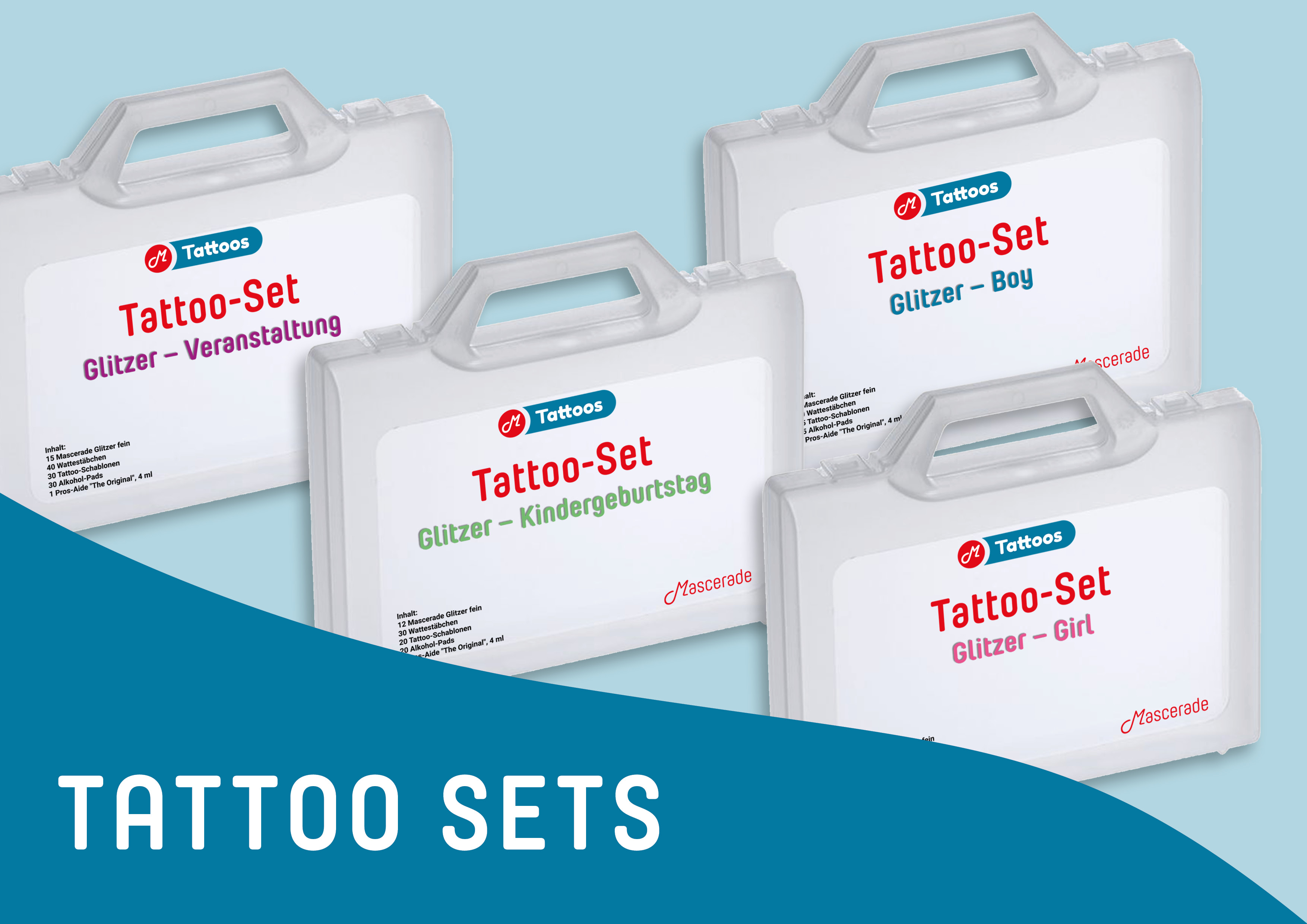 Kinderschminke temporaere Tattoos Sets Teaser Kinderschminke Tattoo Sets