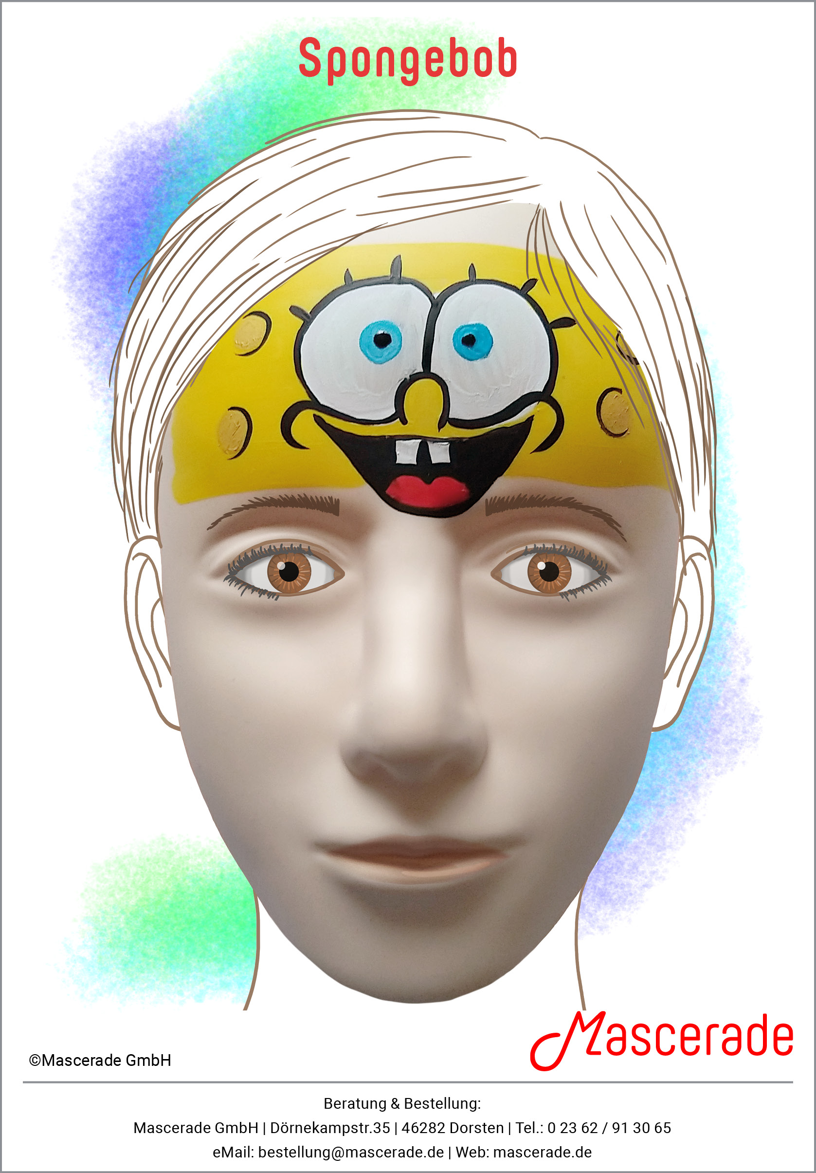 Spongebob_Mascerade-Schminkmotiv Spongebob_Mascerade-Schminkmotiv