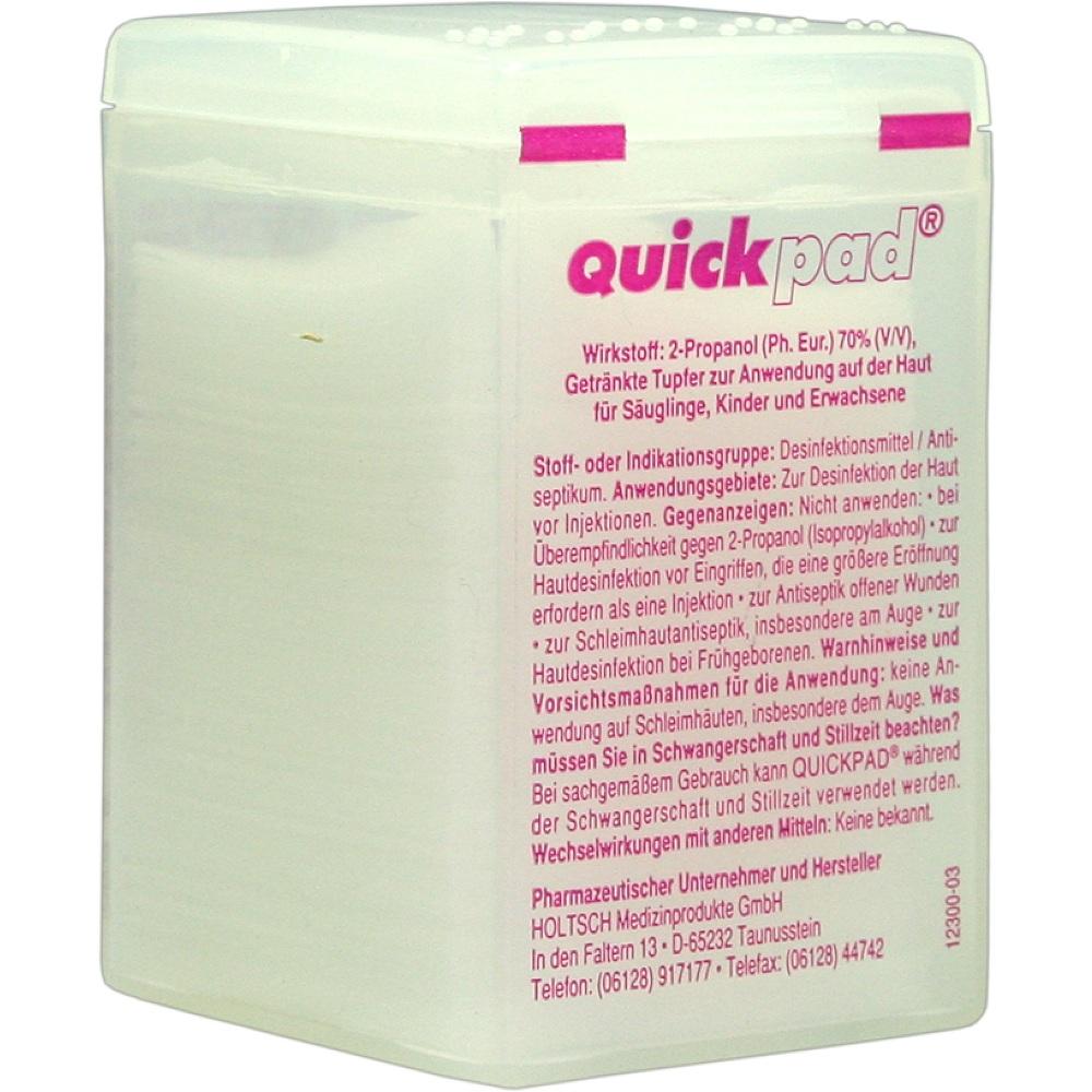 Alkoholtupfer Quickpad Holtsch Alkoholtupfer - Quickpads im praktischen Spender