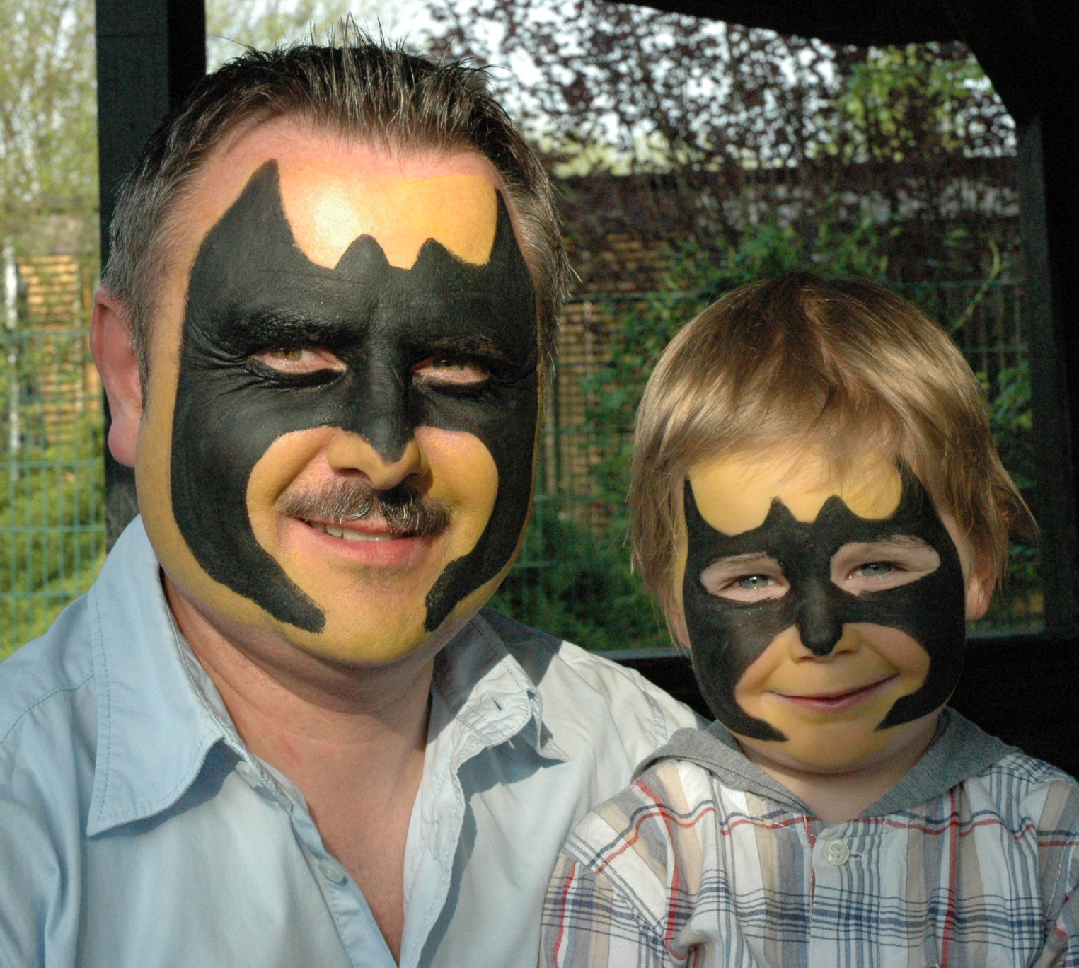 Mascerade Schminkvorlage Vater und Sohn