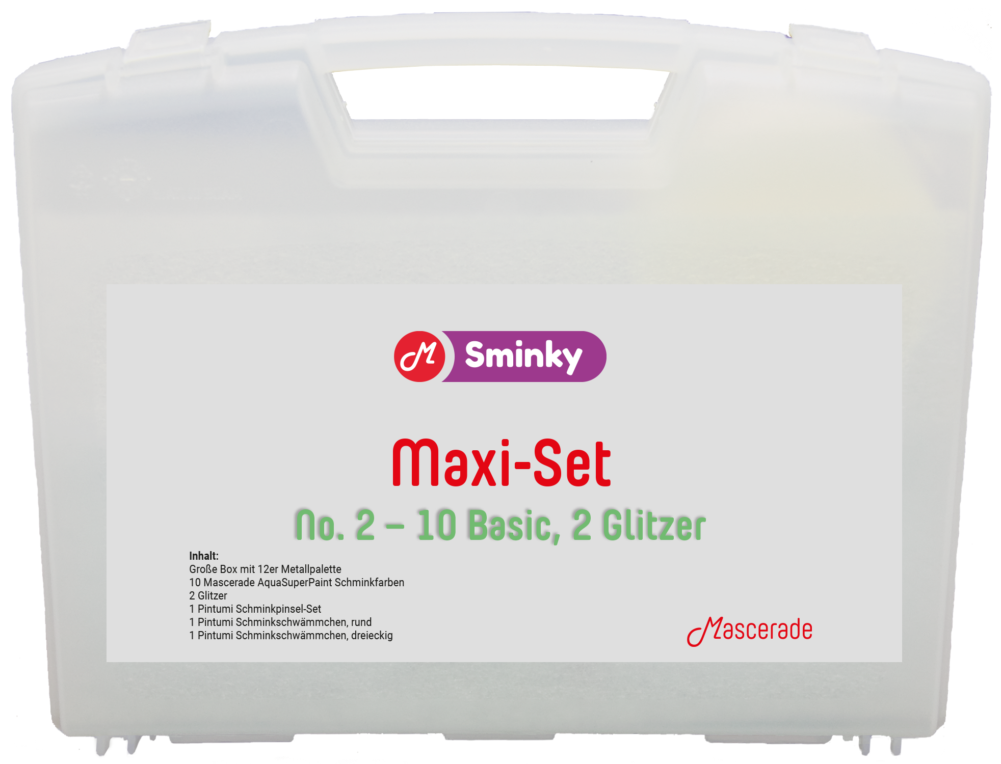 Mascerade Sminky Maxi-Set No.2 mit AquaSuperPaint Schminkpalette 2, SET-MAXI-2