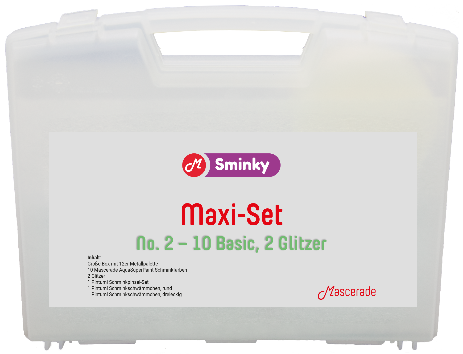 Mascerade Sminky Maxi-Set No.2 mit AquaSuperPaint Schminkpalette 2, SET-MAXI-2 Mascerade Sminky Maxi-Set No.2 mit AquaSuperPaint Schminkpalette 2, SET-MAXI-2
