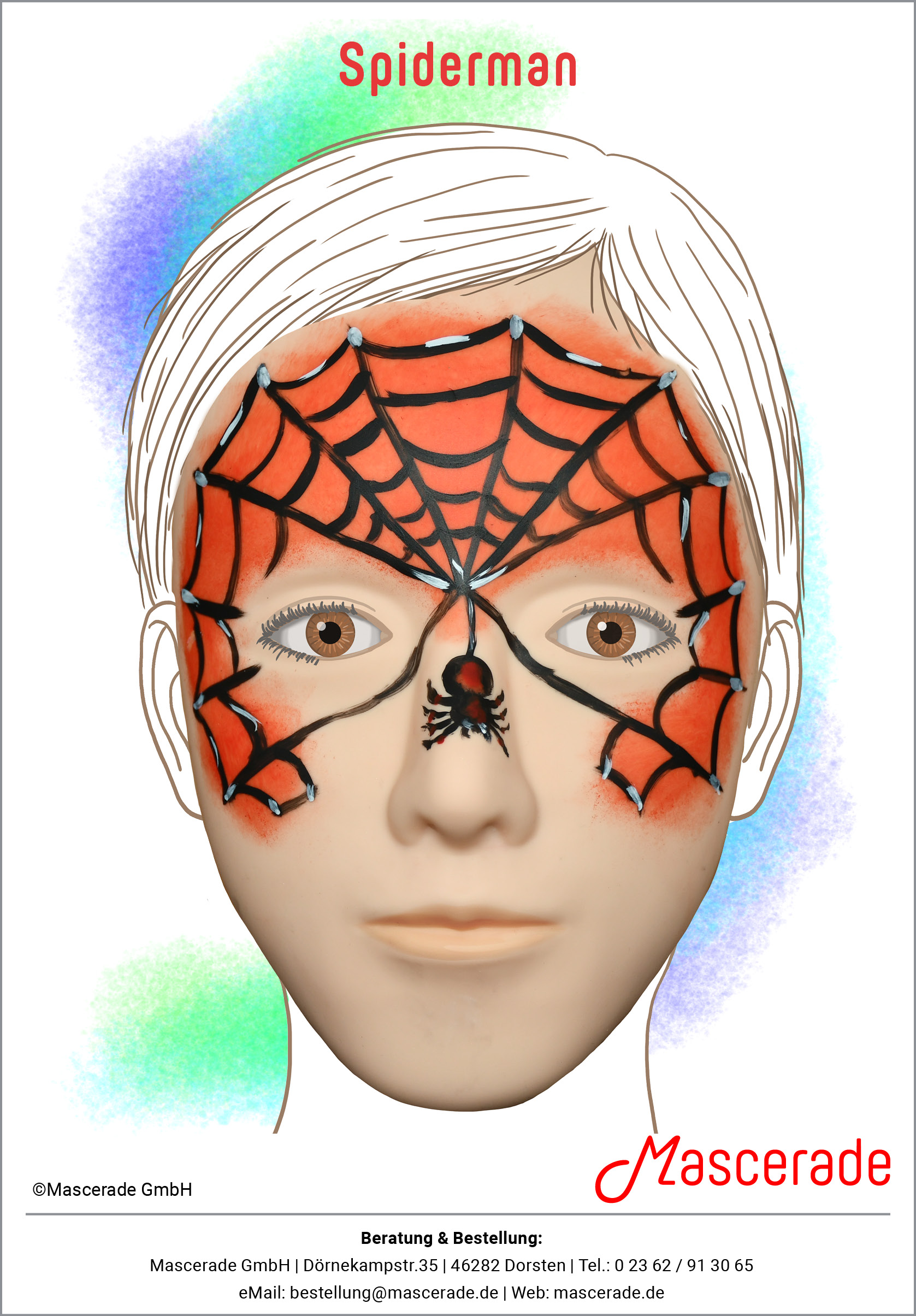 Spiderman_Mascerade-Schminkmotiv Spiderman_Mascerade-Schminkmotiv