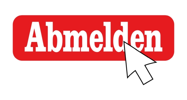 button, Abmelden, rotes Rechteck, Cursor, anklickbar