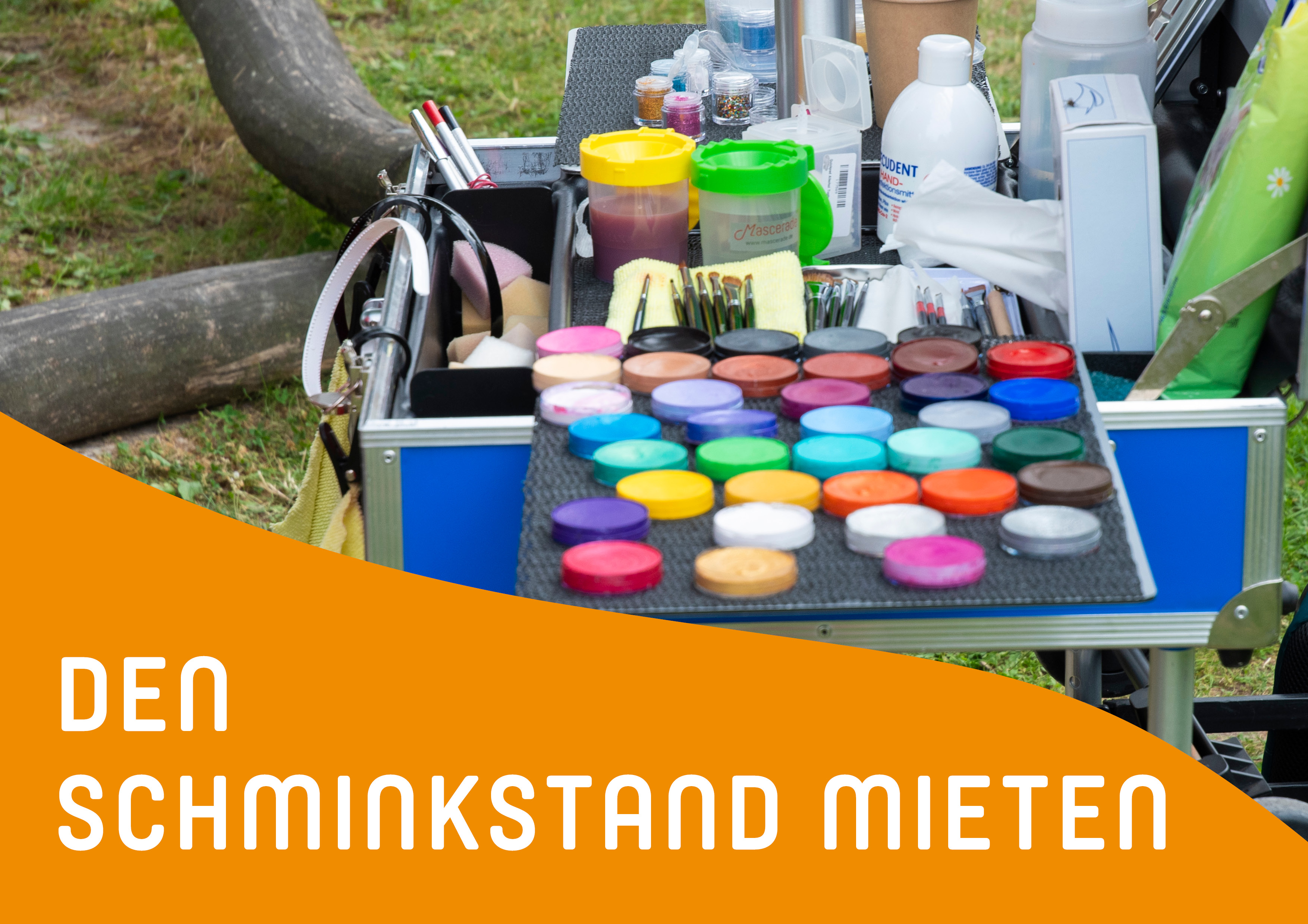 Mascerade Schminkstand mieten Teaser Mascerade Schminkstand mieten