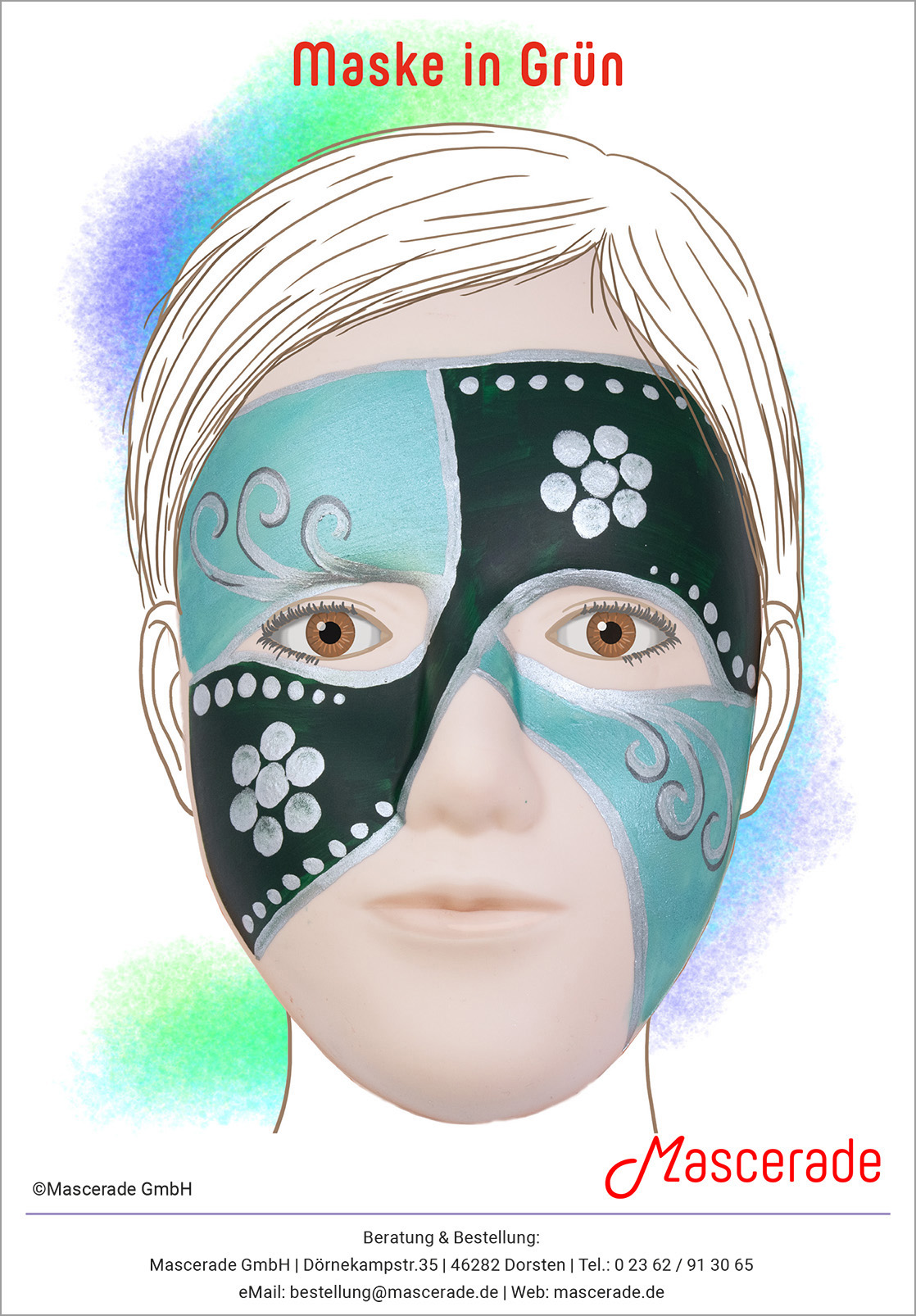 Karneval-Maske Mascerade Schminkvorlage Karneval-Maske Mascerade Schminkvorlage