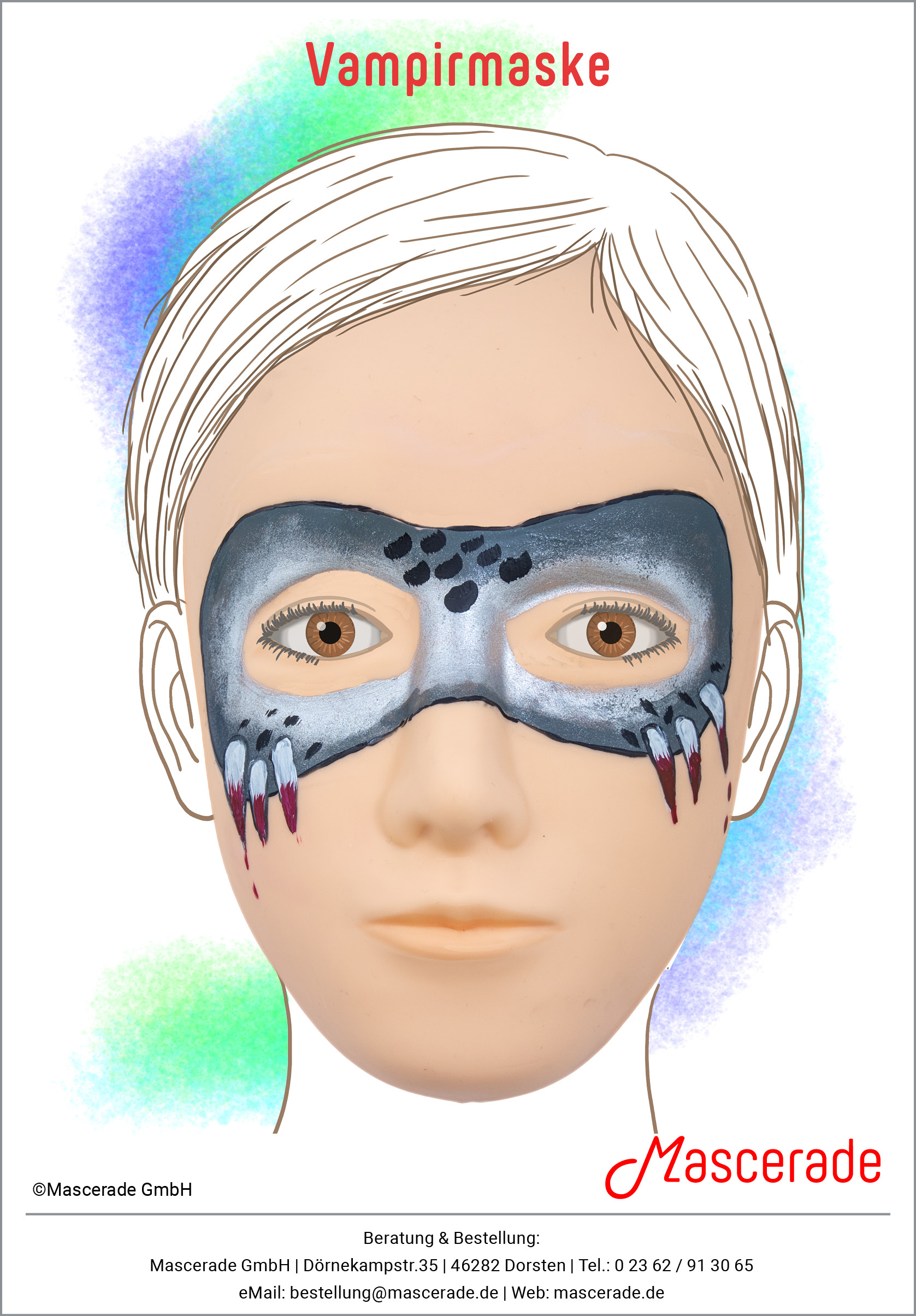 Vampirmaske_Mascerade-Schminkmotiv Vampirmaske_Mascerade-Schminkmotiv