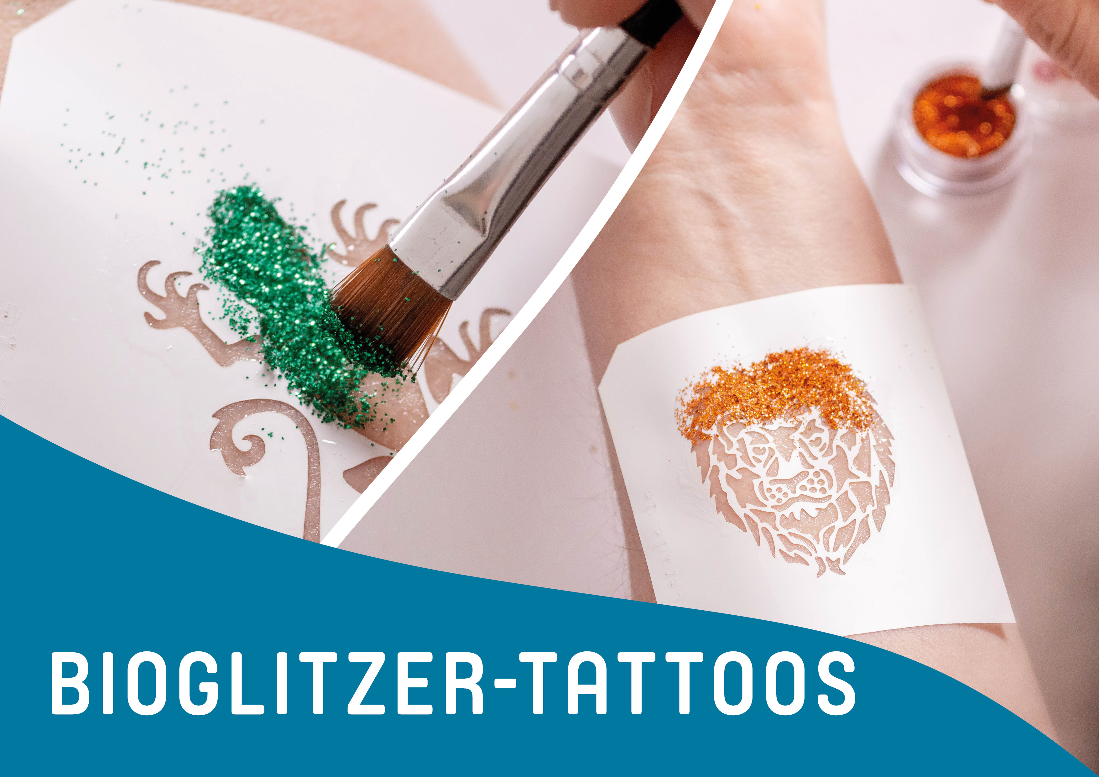Temporaere Glitzertattoos Bioglitzer Tattooschablonen Temporaere Glitzertattoos Bioglitzer Tattooschablonen
